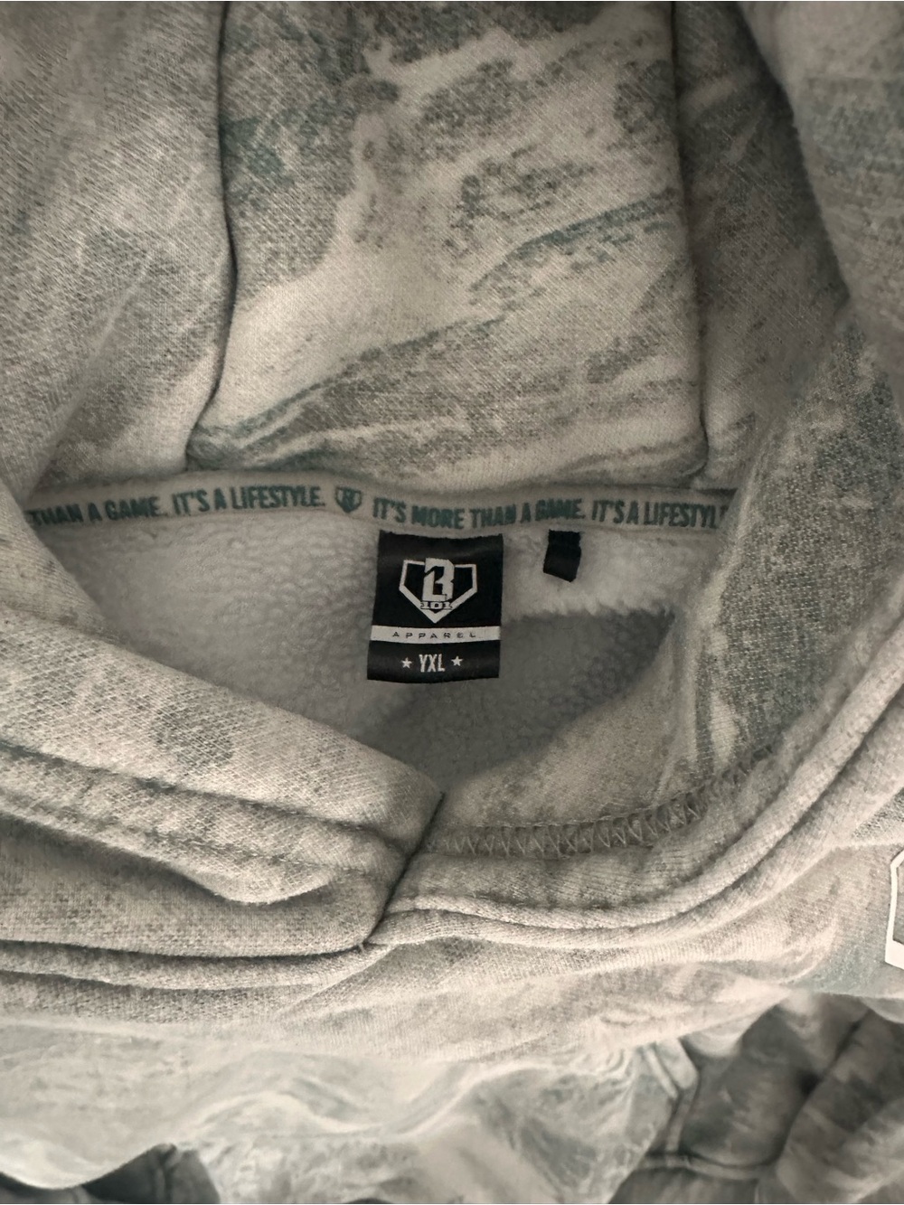 Baseball Lifestyle 101 Baseline Youth Hoodie - Artic. YXL - Picture 2 of 5
